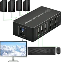 4k 4 port kvm switcher with indicate light stable aluminum alloy usb professional scanner for mouse keyboard universal hub