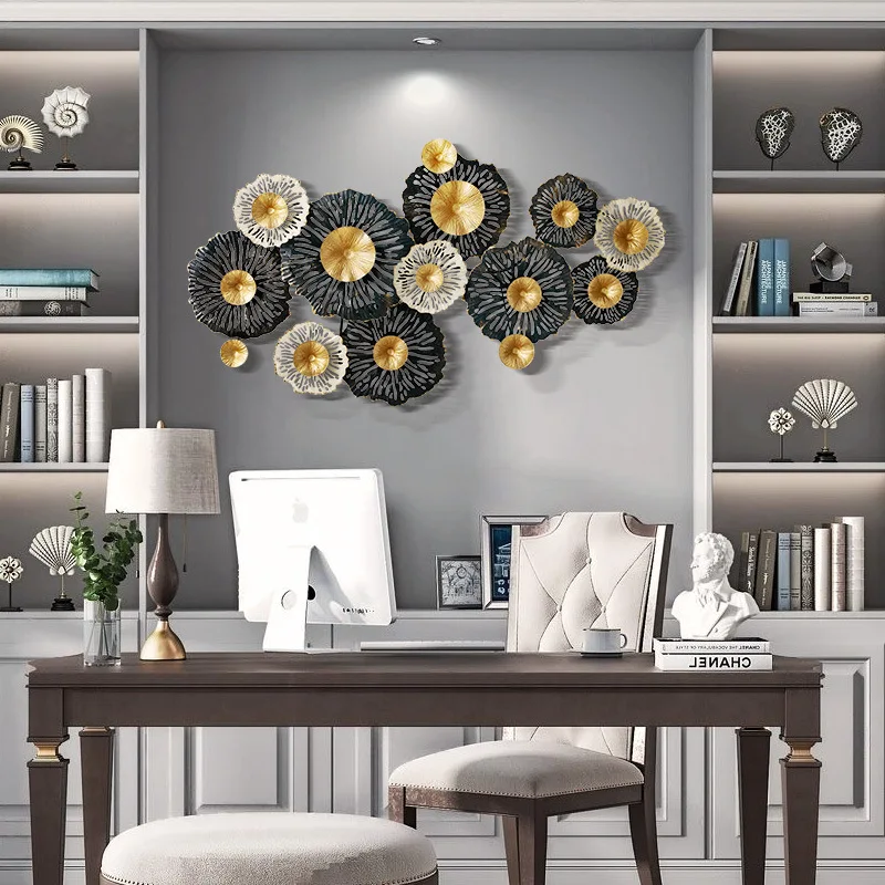 

Modern Creative Iron Art Living Room Bedroom Background Luxury Wall Decoration Metal Three-dimensional Flower Wall Hanging