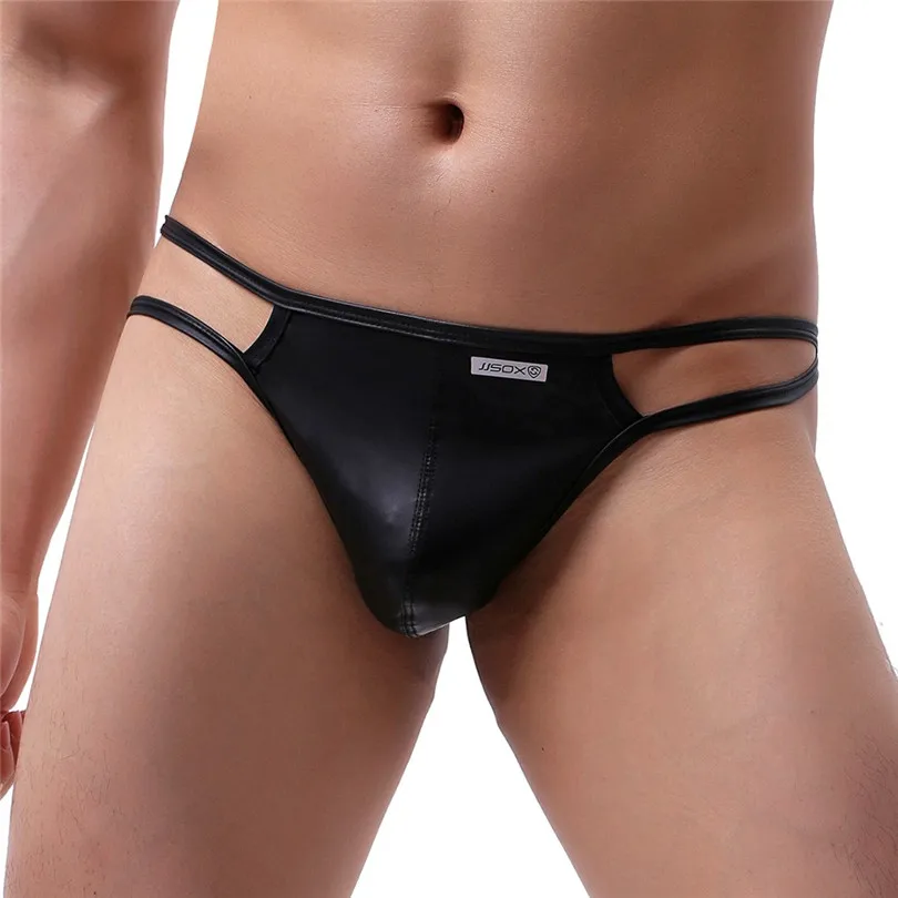 Jjsox мужские трусы Новое сексуальное нижнее белье сексуальные кожаные трусики с