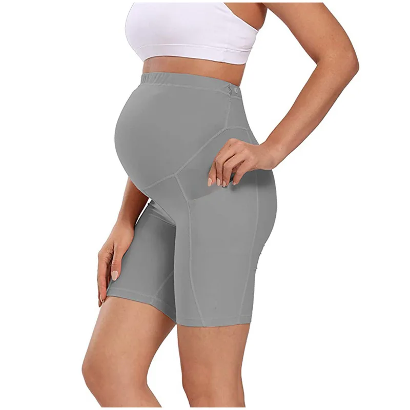 

High Waist Belly Maternity Yoga Short Pants Slim Skinny Legging Clothes for Pregnant Women Summer Sport Casual Fitness Pregnancy