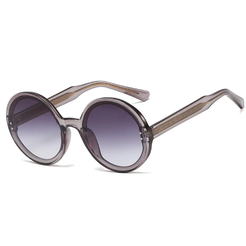 Женские и мужские трендовые круглые с заклепками CP Весенние солнцезащитные очки