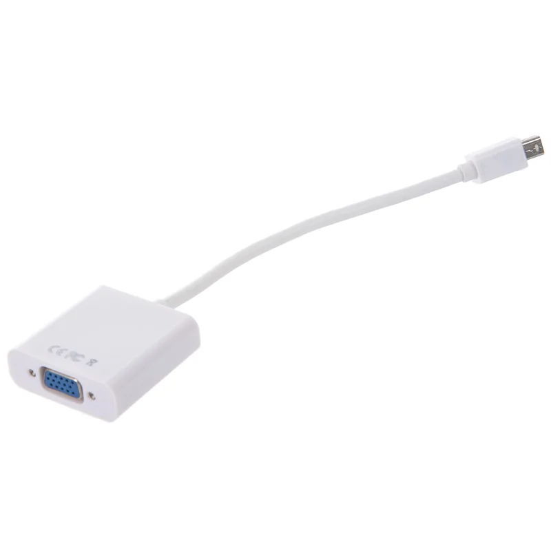 Адаптер VGA-адаптер Mini DisplayPort для VGA белый | Электроника