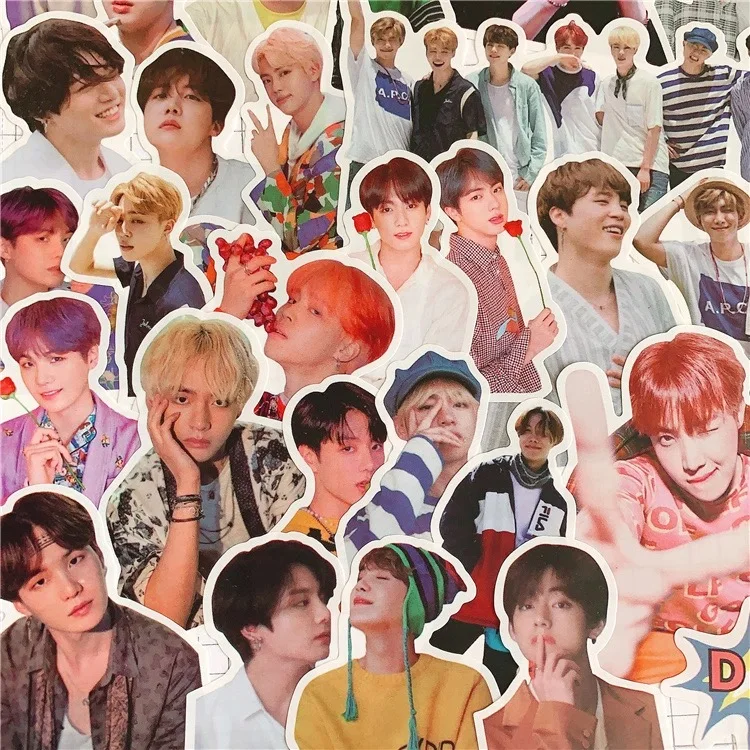 

45/62/118pcs Bangtan Boys Stickers KPOP Stars Stickers Idols Cute Photos Toys Stickers For Skateboard Suitcase Laptop