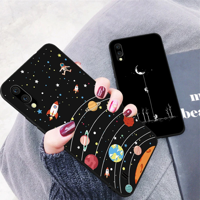 Прохладный Космос Луна Чехол для samsung Galaxy Note 10 Pro 9 8 M40 M30 M20 A90 A80 A70 A60 A50 A40 A30 A20 A20e A10