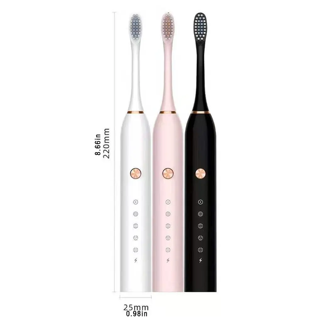 

Soft Toothbrush USB Charging Five-speed Waterproof Electric Toothbrush Household ABS Body Toothbrush For Adults