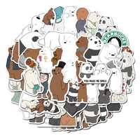 103050pcs cute cartoon panda polar bear graffiti stickers suitcase guitar decoration waterproof stickers wholesale