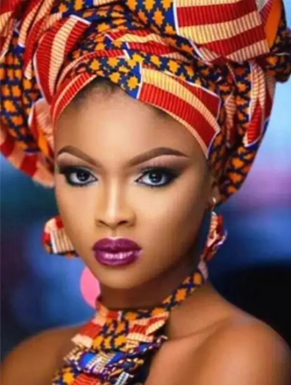 

DIY 5D Diamond Painting Portrait Full Square African Woman Diamond Embroidery Picture Home Decoration