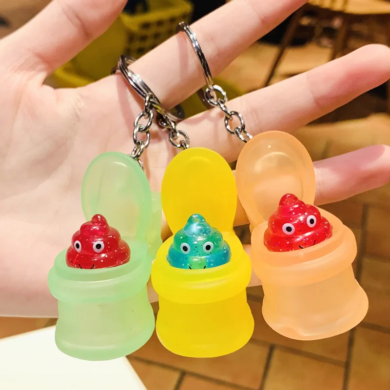 

The new toilet spoof play vent bag pendant capsule toy doll machine catch small gifts PVC pendant