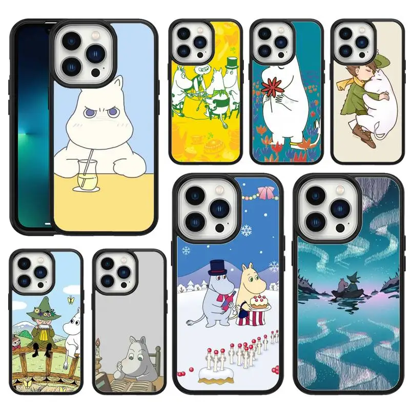 

Moomintroll Cartoon Cute moomines Phone Case For iphone 12 11 x xs xr 8 7 6 5 se plus pro max PC&TPU soft Cover Fundas
