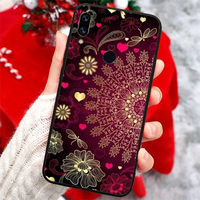 

colourful Mandala flower Pattern Phone Case For Xiaomi Redmi note 7 8 9 t k30 max3 9 s 10 pro lite