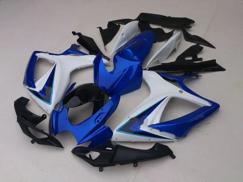 Набор обтекателей мотоцикла для GSXR600 750 K6 06 07 GSXR 600 GSXR750 2006 2007 ABS Топ белый синий