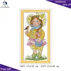 Joy Sunday весна вышивка крестиком для девочек RA235 14CT 11CT Счетный и штампованный домашний декор наборы для вышивки крестиком