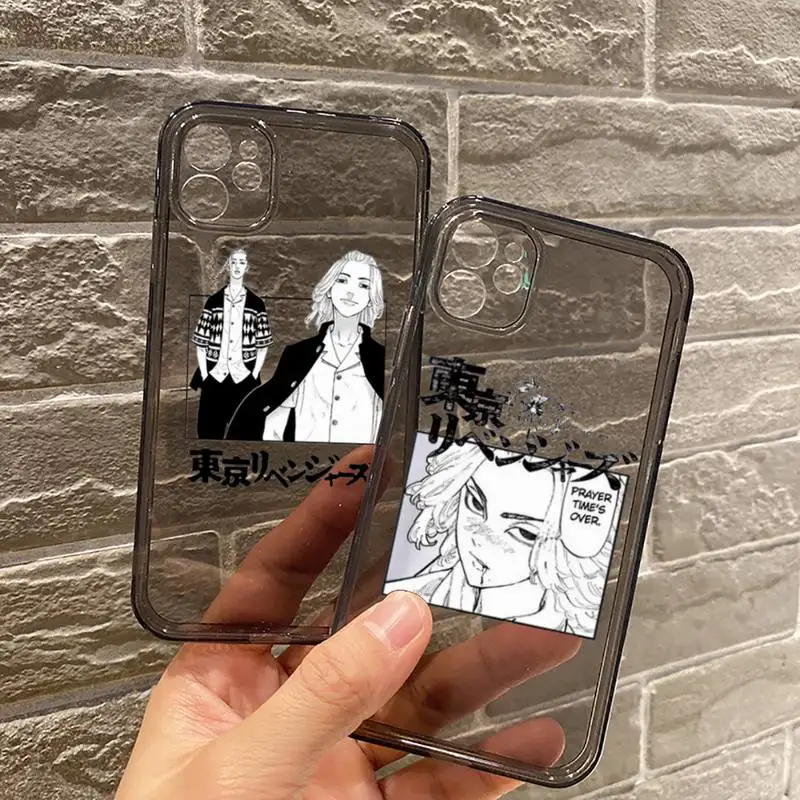 

Mikey Tokyo Revengers Avengers Phone Case Transparent for iPhone 7 8 11 12 se 2020 mini pro X XS XR MAX Plus