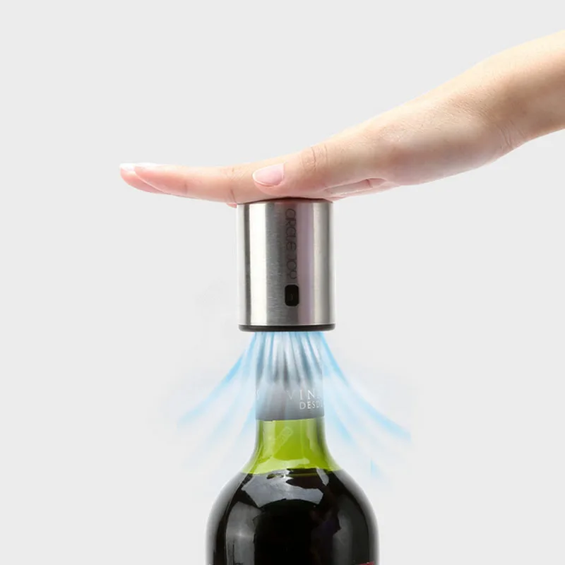 Youpin Circle Joy Wine Stopper Stainless Steel Vacuum Memory Electric Corks Chain Crand-Circle | Электроника