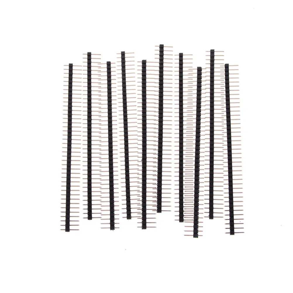 

1Set 10pcs 40Pin 2.54mm Single Row Straight Male Pin Header Connector Strip For PBC Ardunio