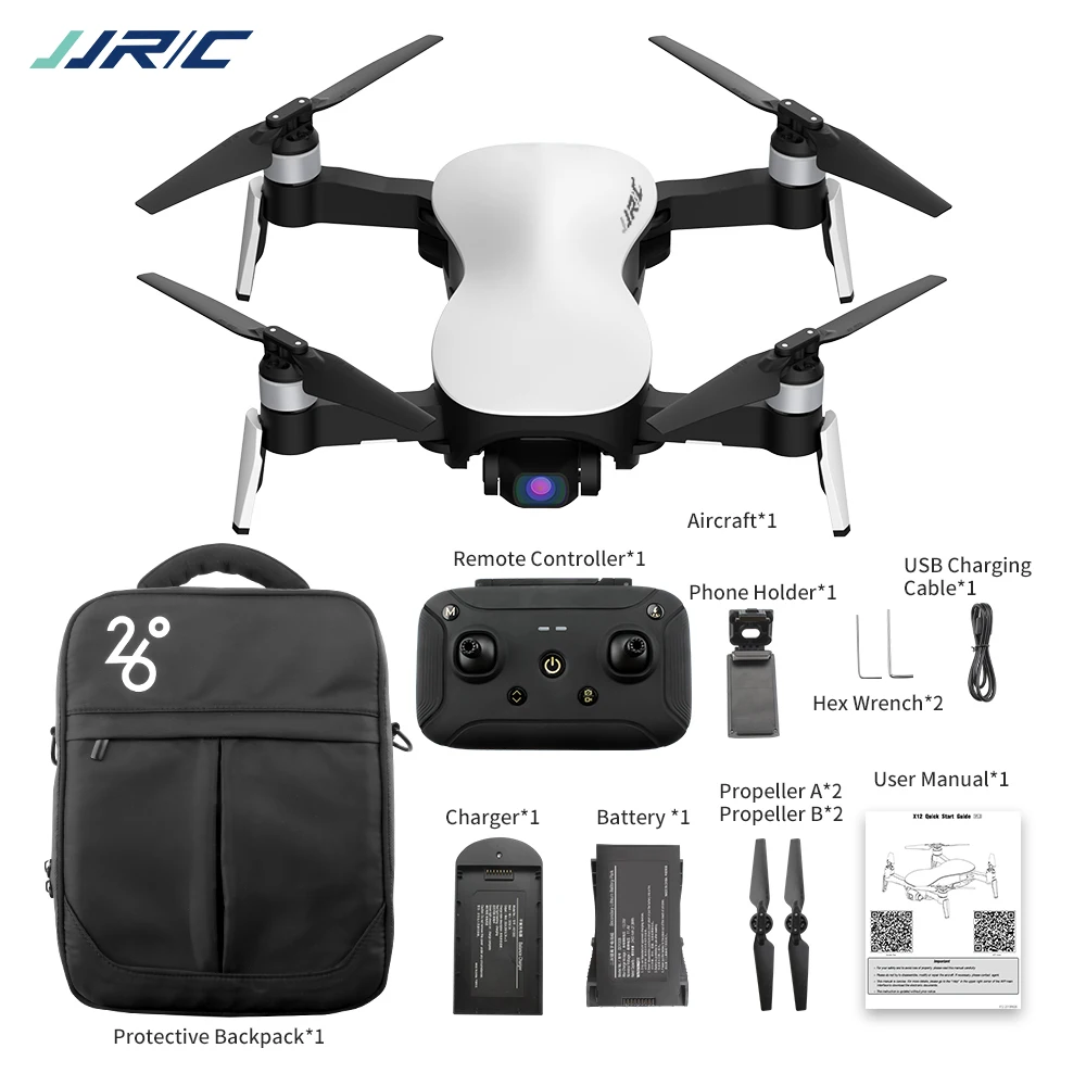 JJRC X12 X12P обновленный Радиоуправляемый Дрон с 4K HD камерой Wi Fi GPS анти Вибрационный