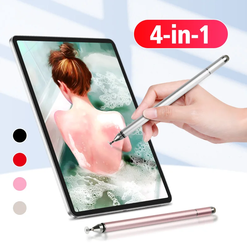 

Стилус 4 в 1 для планшета Apple, сенсорный перо для ipad, ручка для рисования и письма, емкостный стилус, карандаш для ноутбука Samsung