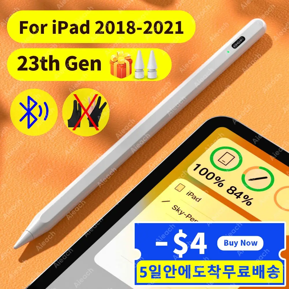 

For Apple Pencil 2 1 Stylus Pen With Palm Rejection For iPad Pro 11 12.9 9.7 2018-2021 Mini 6 Air 4 10.2 7th 8th For iPad Pencil