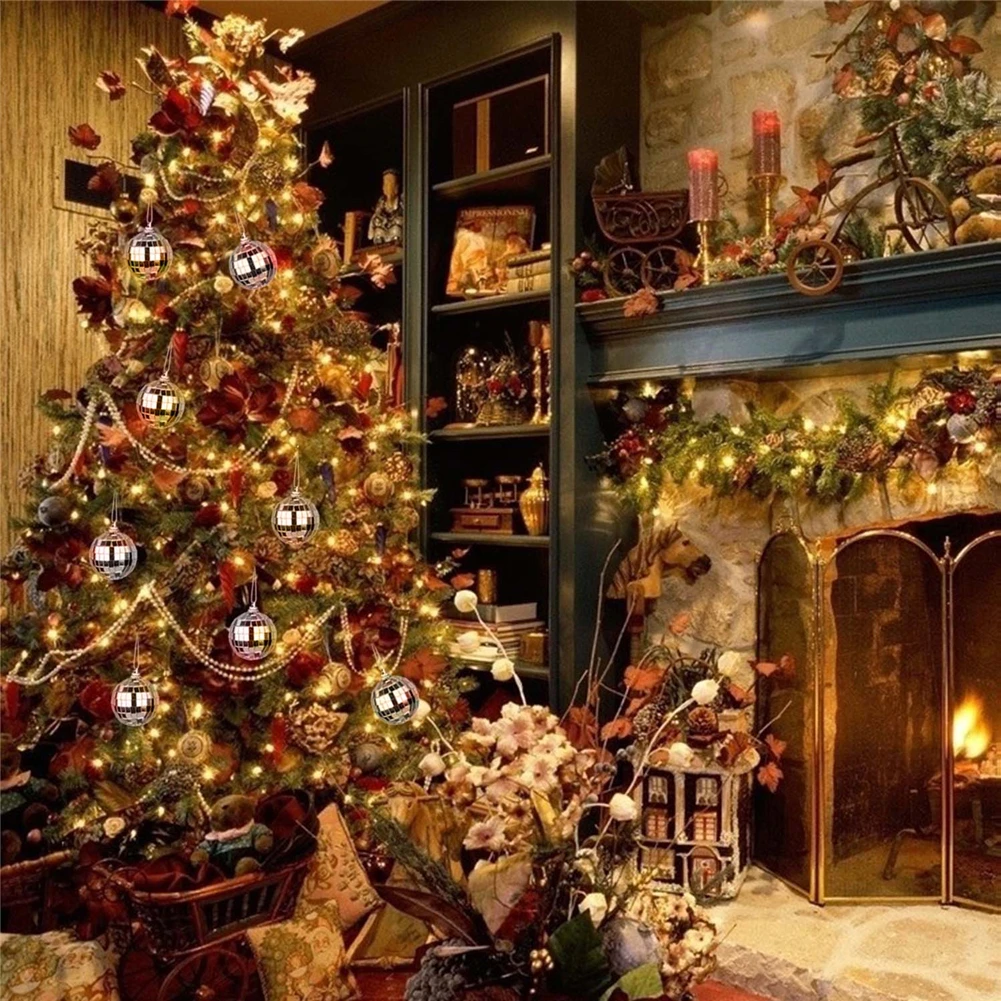 Светоотражающий декоративный зеркальный шар диаметром 2 шт. стеклянный для бара