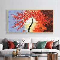 3d abstract blossom tree thick palette knife paintings 100 hand painted oil painting on canvas wall art for home decoration