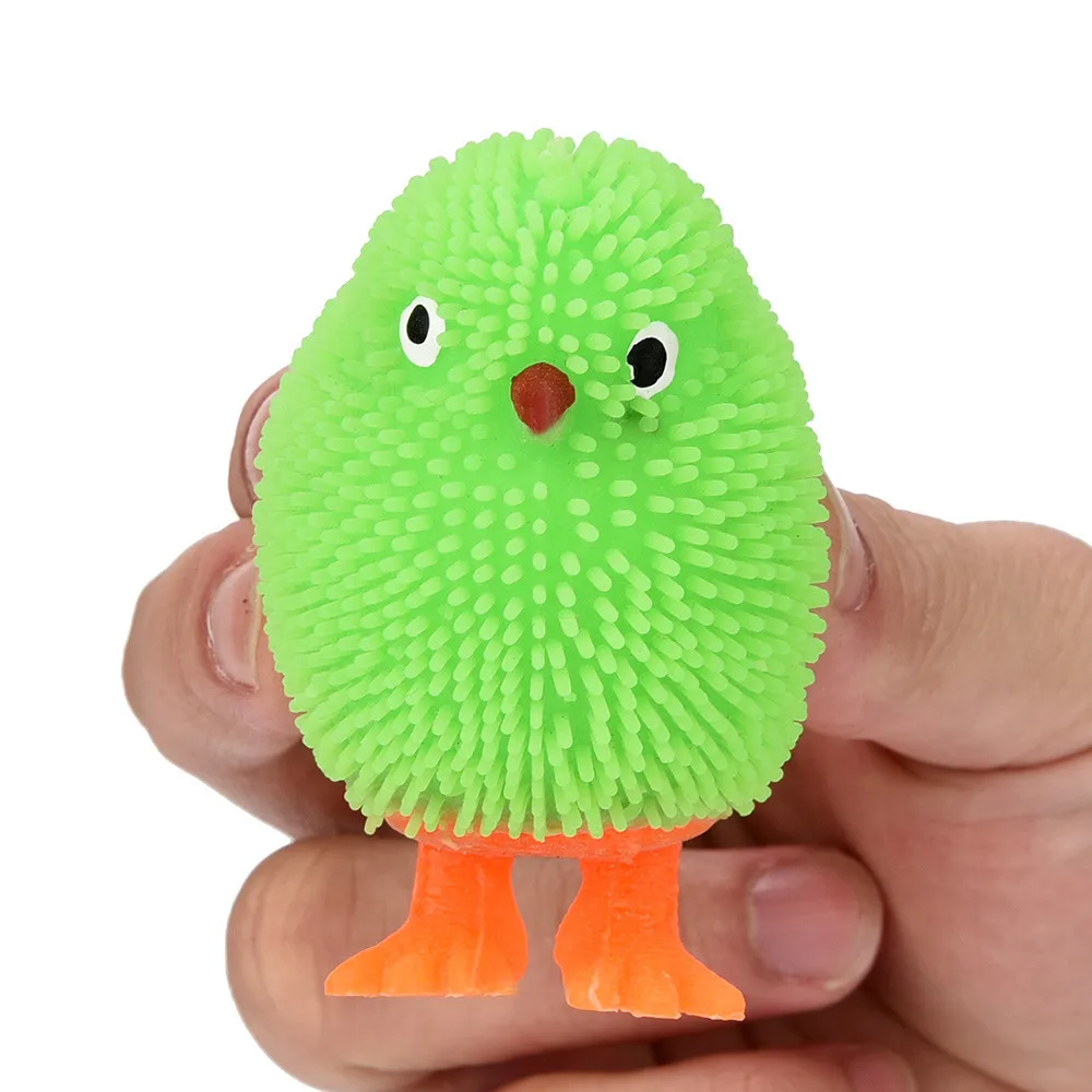 6CM anti stress toys Novelty Flashing Puffer Chickens Squidgy Sensory Toy Activity and Play Ball brinquedos funny gifts#CN20 | Игрушки и