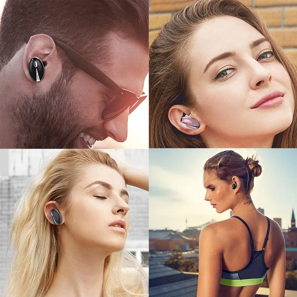 Автомобильные бизнес TWS наушники Bluetooth Беспроводные Hi Fi стерео Спортивная