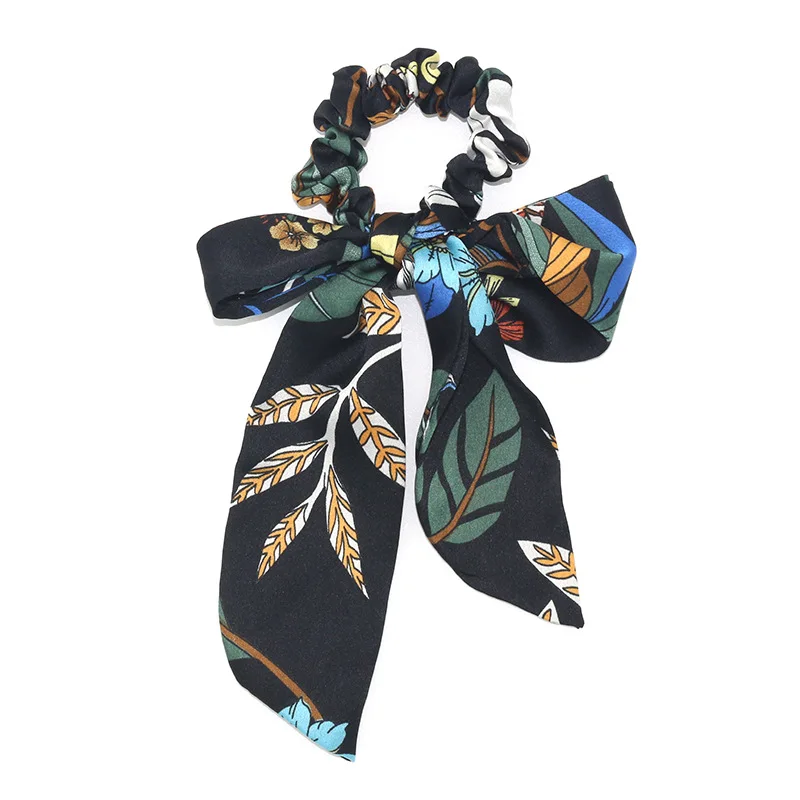 1 шт. шифоновые резинки для волос с цветочным принтом| |