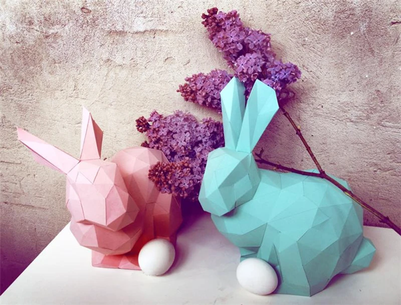 Домашнее украшение сделай сам милый кролик бумажная модель головоломка игрушка