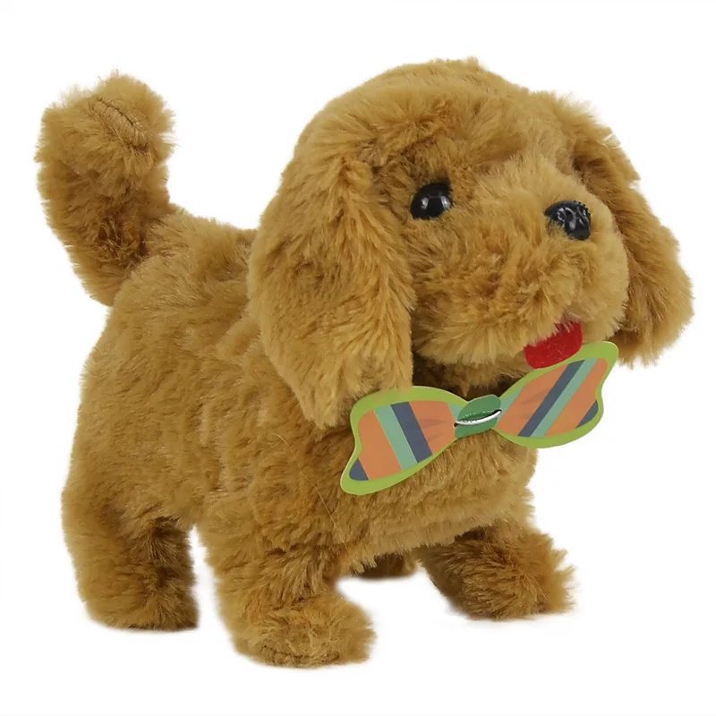 

Simulation Electric Pet Dog Plush Teddy Toy Barking Walking Mini Robot Toy Electric Dog Little Live Pets Robot Toys for Tots