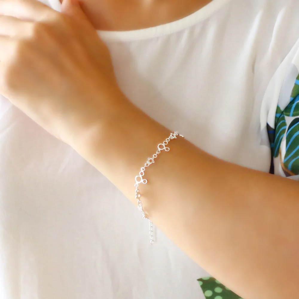 Женский серебряный браслет милый Микки из твердого серебра женские популярные