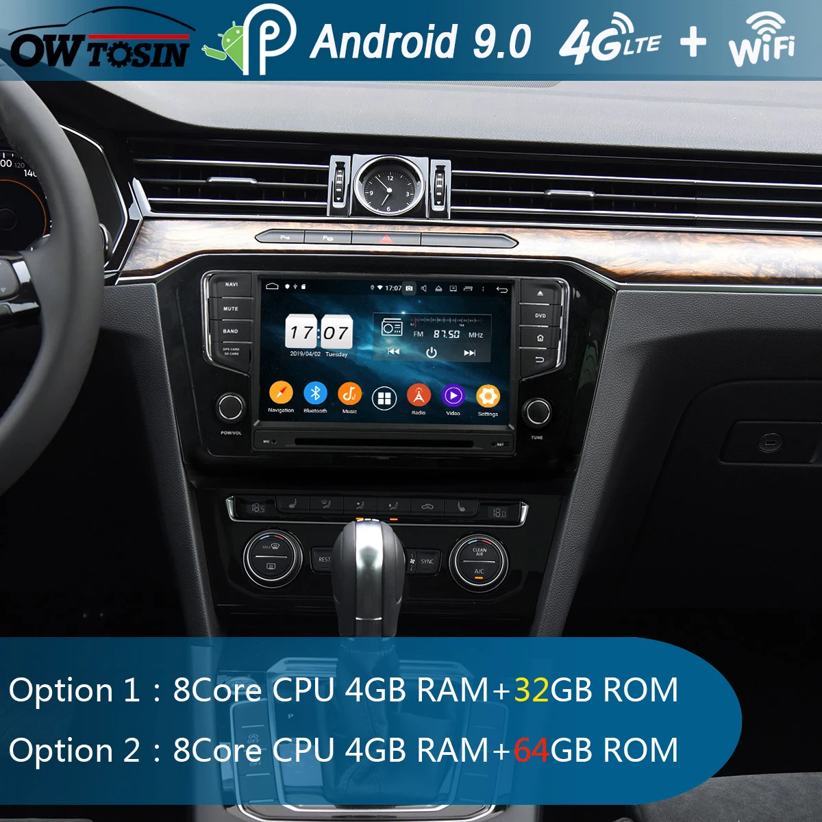 Автомобильный DVD плеер 8 дюймов IPS ядер 4 Гб ОЗУ + 64 ПЗУ Android 9 0 GPS навигация для Volkswagen