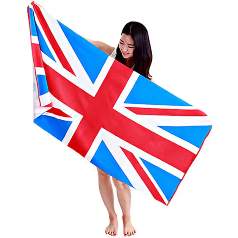 

Quick Dry Microfiber Beach Towel British Flag UK Printed 70x150cm Super Soft Absorbent Travel Sport Bath Towels For Adults