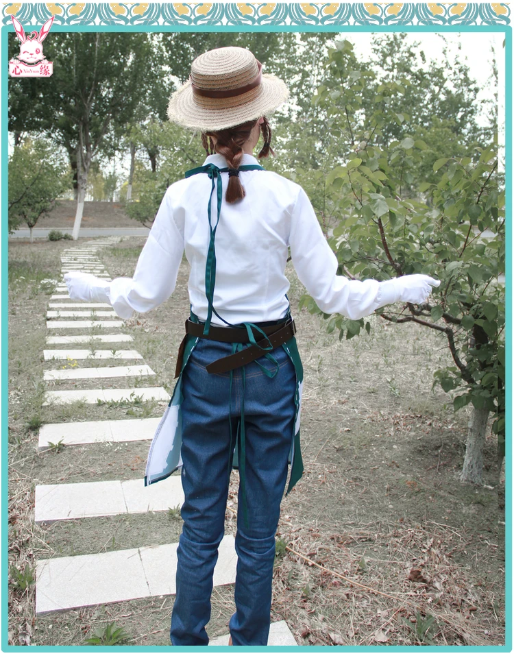 Костюм для косплея унисекс из футболки фартука брюк перчаток шапки и ремня