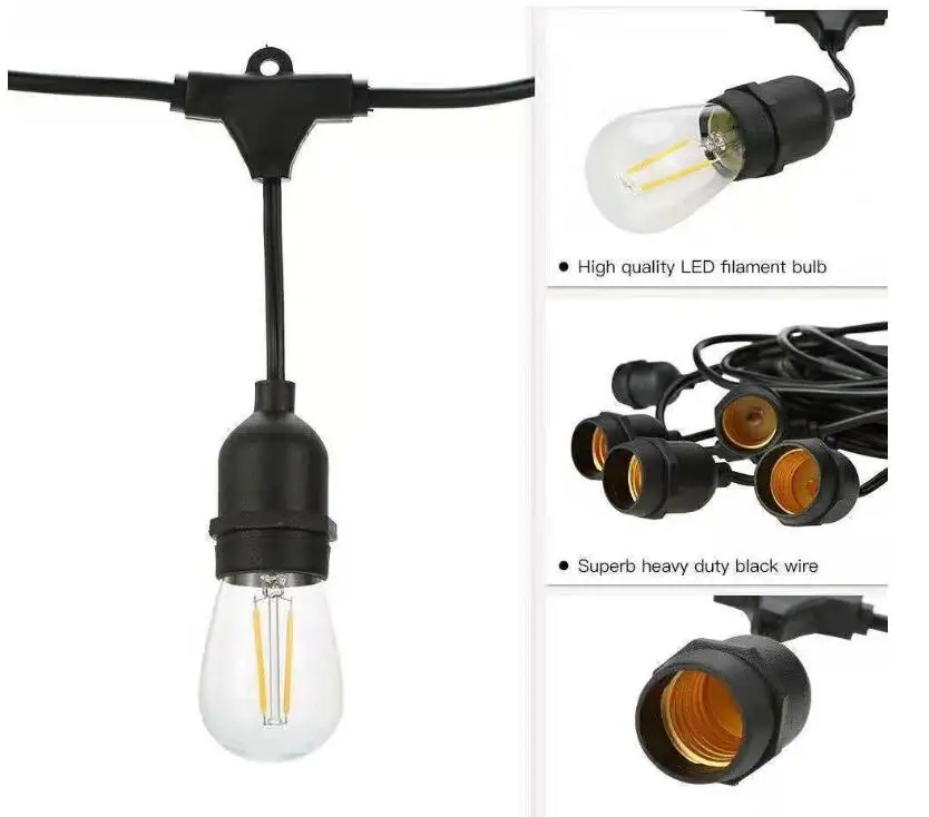 Светодиодная уличная гирлянда E27 креативная Подвесная лампа для кафе террасы