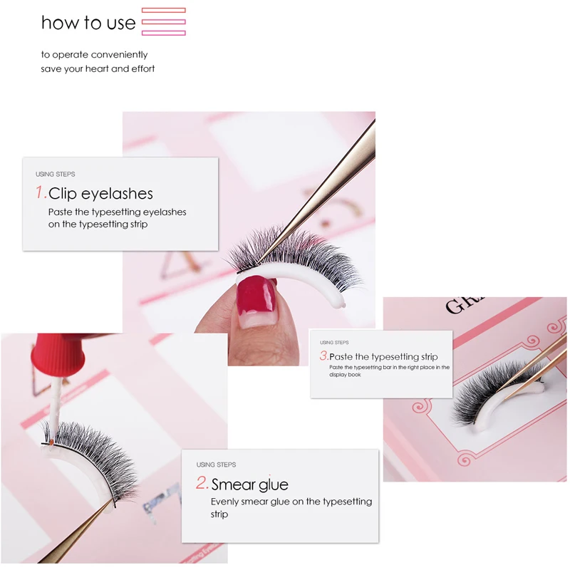 Дисплей для ложных ресниц книга макияжа глазных дисплей контейнер каталог