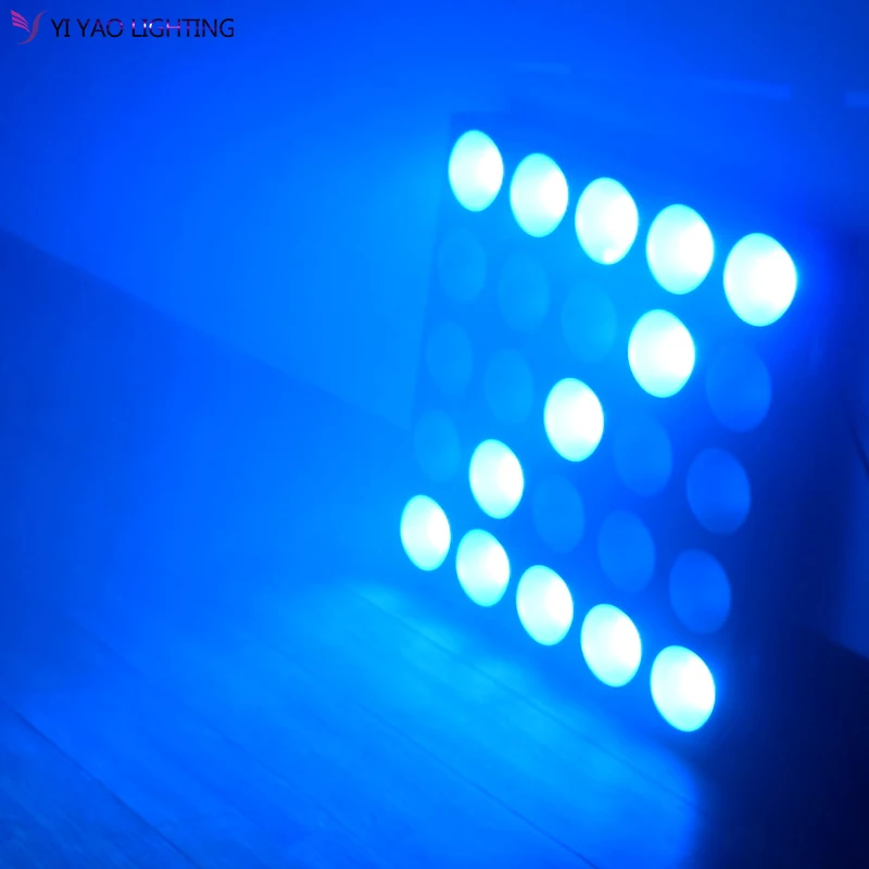 Светодиодные RGB лампы 5x5 25x10 Вт звуковая Автоматическая Матрица для свадебного