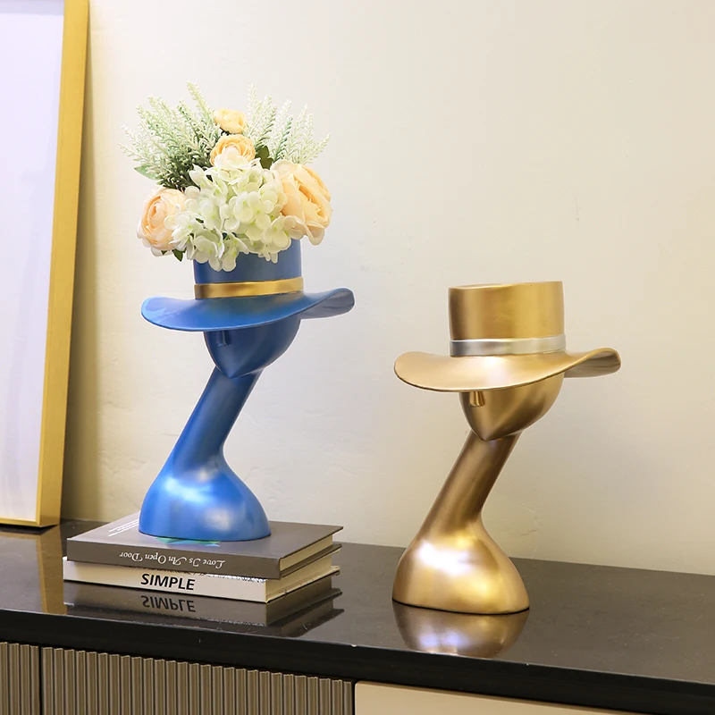 

Creative home resin crafts decoration Nordic Light luxury living room TV cabinet wine cabinet soft decoration art decoration