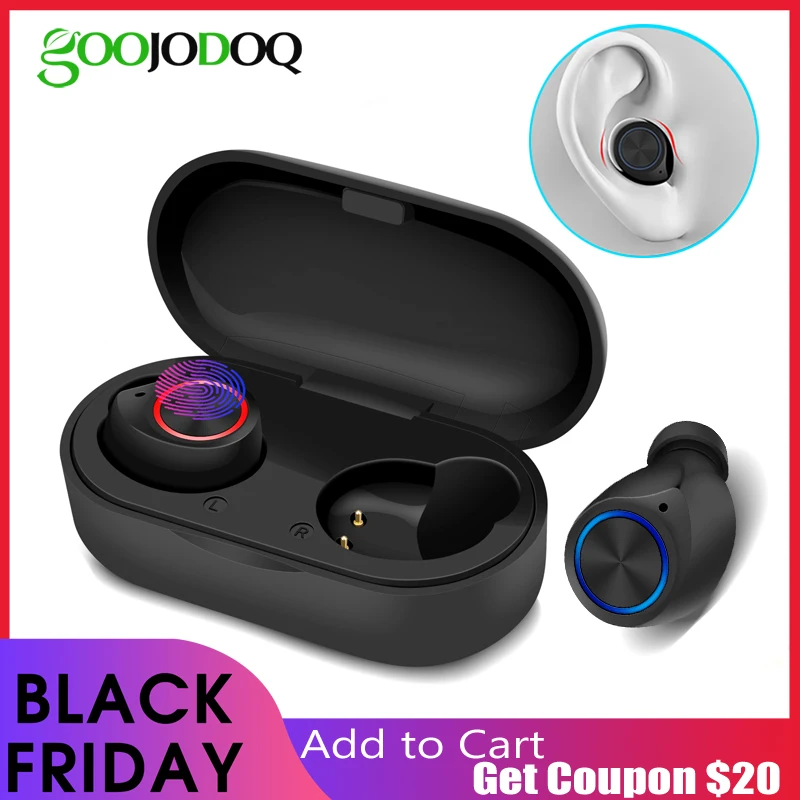 Wireless Headphones Bluetooth Earphone 5.0 Touch Bluetooth Headset TW60 TWS iPX5 Bluetooth Sports Earphones With mic