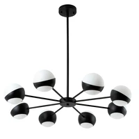 postmodern luxury living room pendant lamp designer creative personality villa restaurant glass ball adjustable g9pendant lights