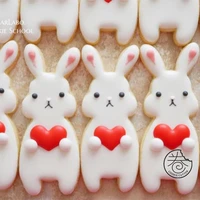 1pcs new easter cookie mould rabbit carrot baking mould cartoon cookie cutter mould