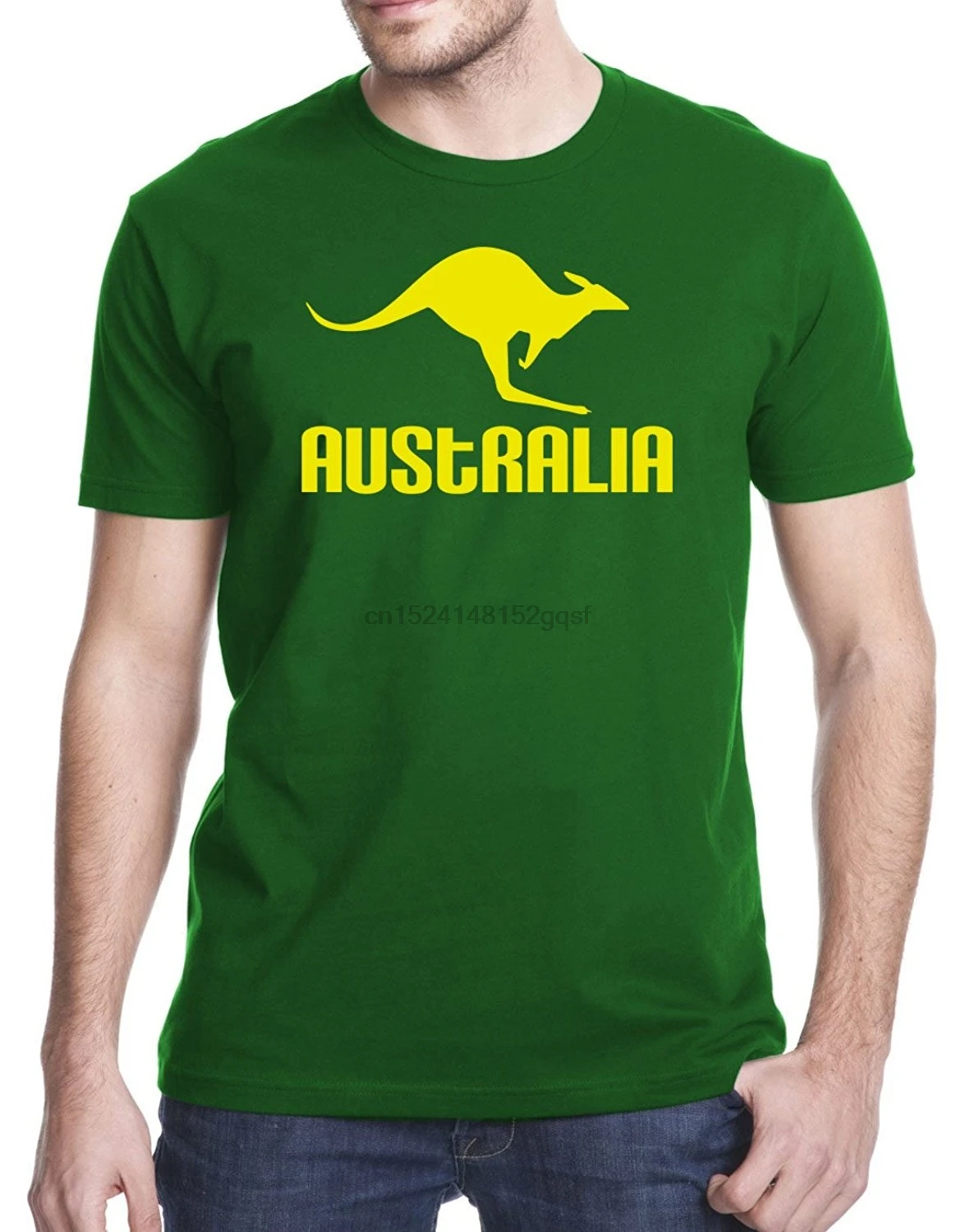 100% Австралийский кенгуру с гордостью футболка надписью аussie |