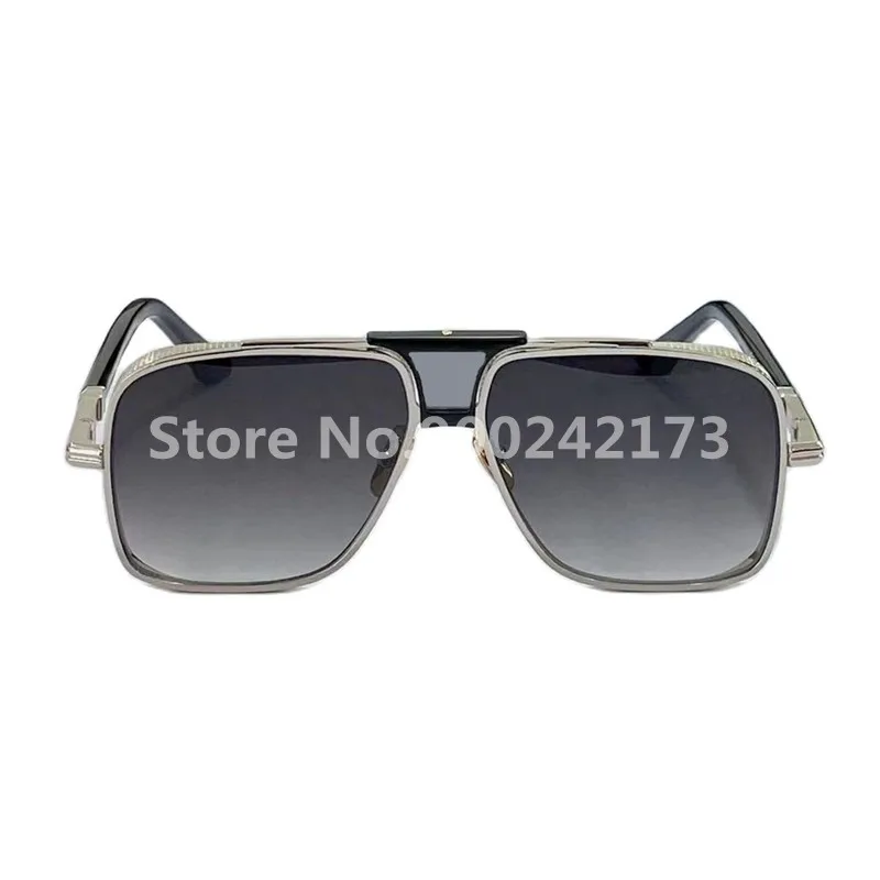 

Oversized men's square sunglasses men retro gold frame summer male sun glasses metal full frame uv400 brown Eplx 05
