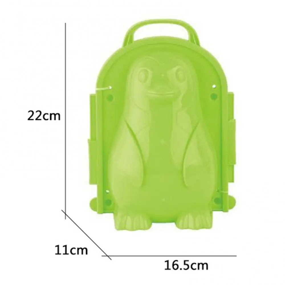 

2Pcs/Set 3D Cartoon Penguin Winter Outdoor Snowman Maker Model Children Toy Snowball Maker Clip Kids Winter Outdoor Sports
