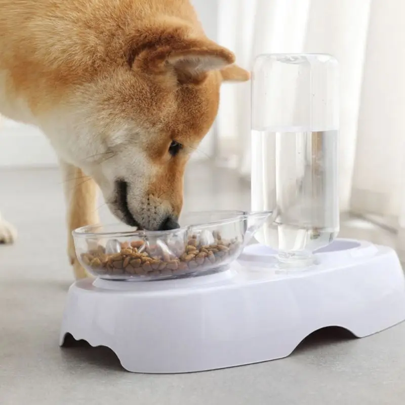 

Pet Anti-Slip Food Dish Water Bowl Cats Dogs Feeder Double Oblique Bowls