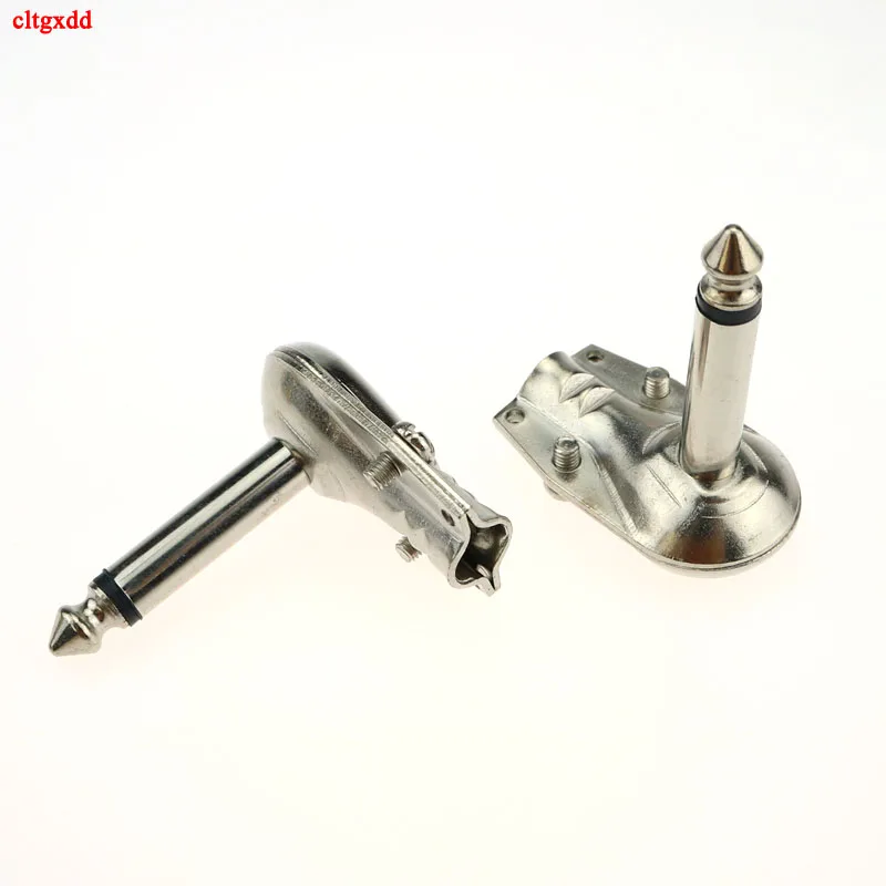 10шт/лот 6.35 мм Моно Джек Прямого Угла 2 полюса Мужской Плагин Гитарный Фоно 1/4 дюйма для Эффект Педали Инструмента вкл.