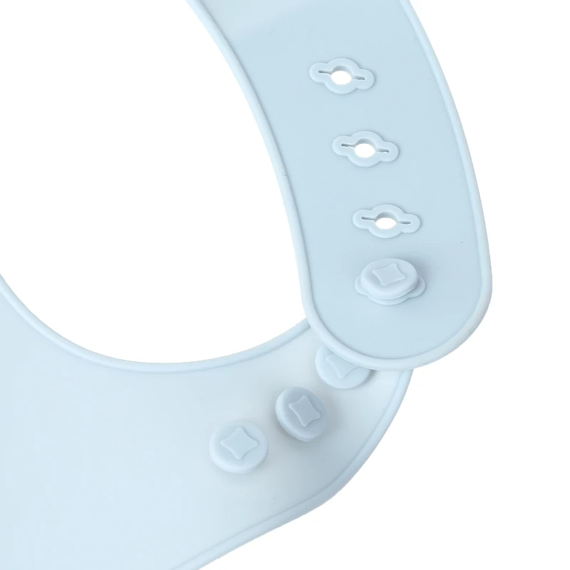 

Baby Soft Silicone Bib Infant Toddlers Solid Color Feeding Food Catcher Pocket