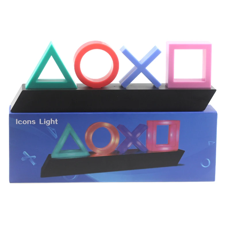 2020 атмосфера неоновый свет игра значок лампа Голосовое управление регулируемая