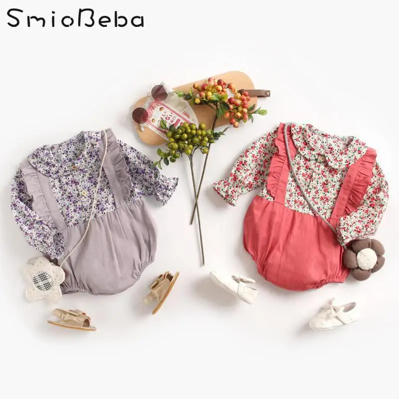 

Baby's One-piece Rompers Full Printed Floral Clothes Korean Edition Newborn Kids Fragmentary Ropa Para Bebes Vestiti Neonato
