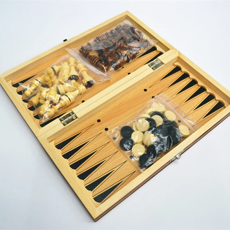 Шахматная игра супер Магнитные деревянные шашки нарды 3 в 1 старинные шахматы