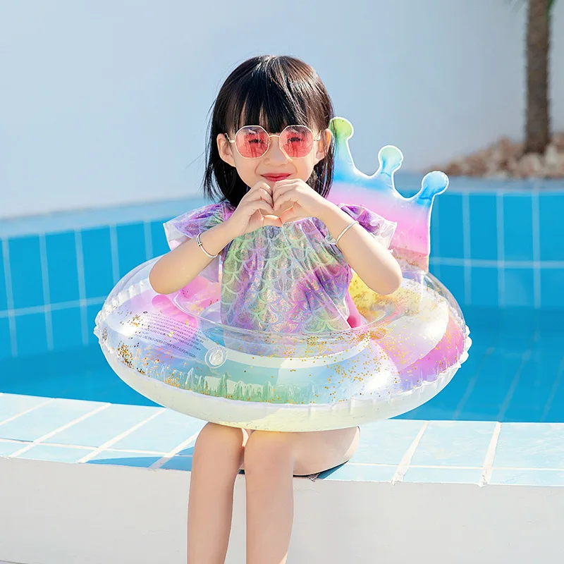 

Newest Crown/wing Shape Inflatable Swimming Ring for Pool Float Mattress Swimming Pool PVC Summer Floating Ring